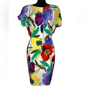 DEJAC - 100% SILK - BUTTON FRONT - Dress